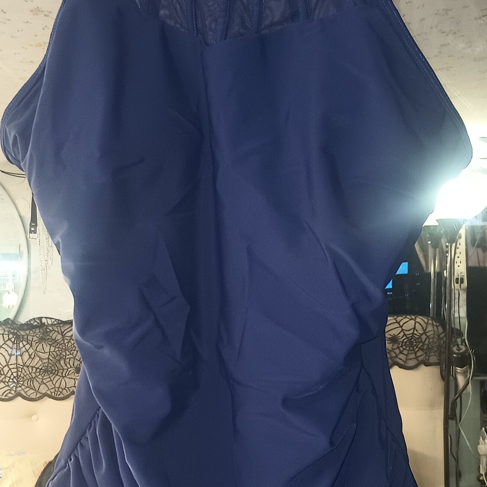 2/$10.    Elegant Blue Women's One Piece Swimsuit